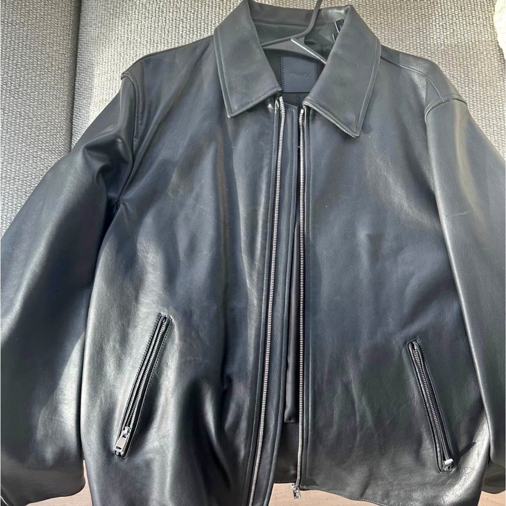 Theory Black Leather Jacket